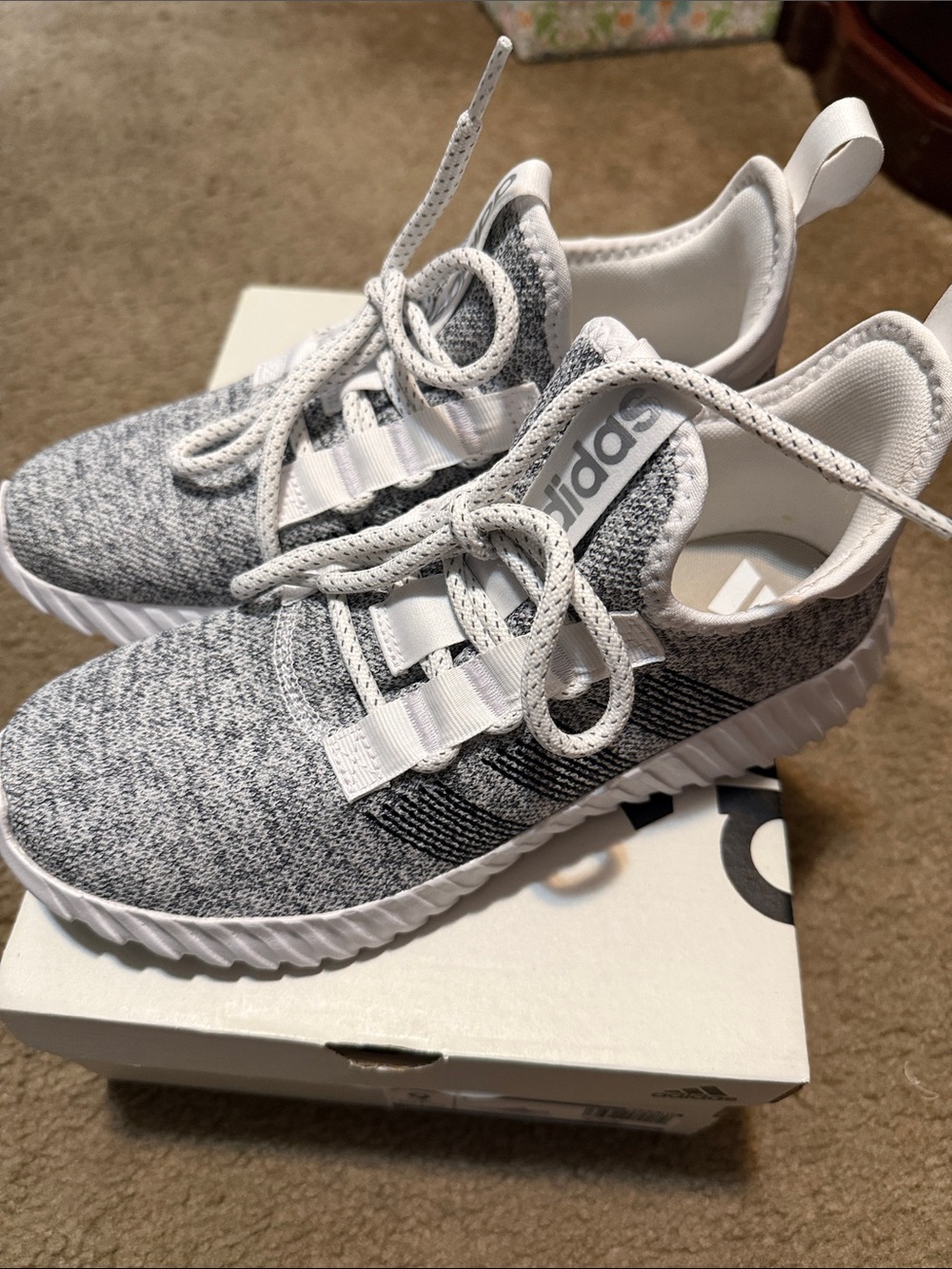 Ladies Adidas Kaptir Flow  Grey Sneakers - Adidas